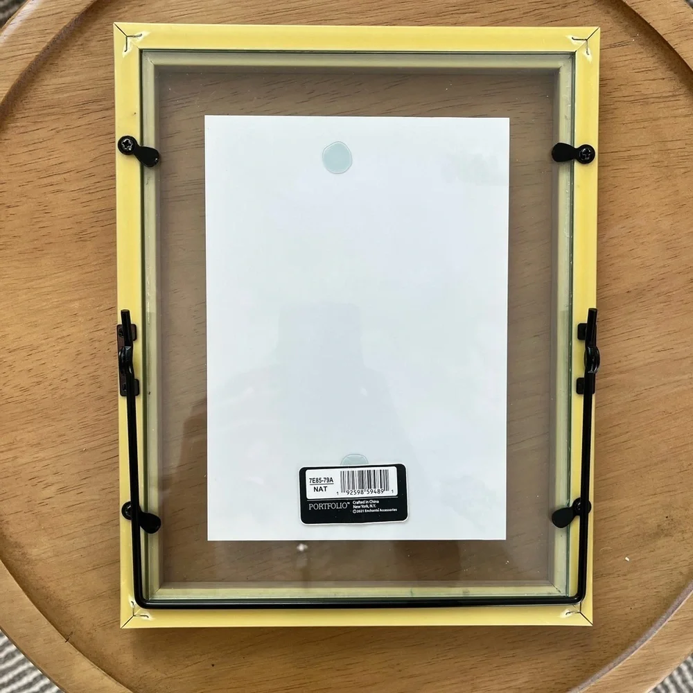 Easel Float Frame 7x9 float to 5x7 Wood Colored Black Metal Modern Contemporary